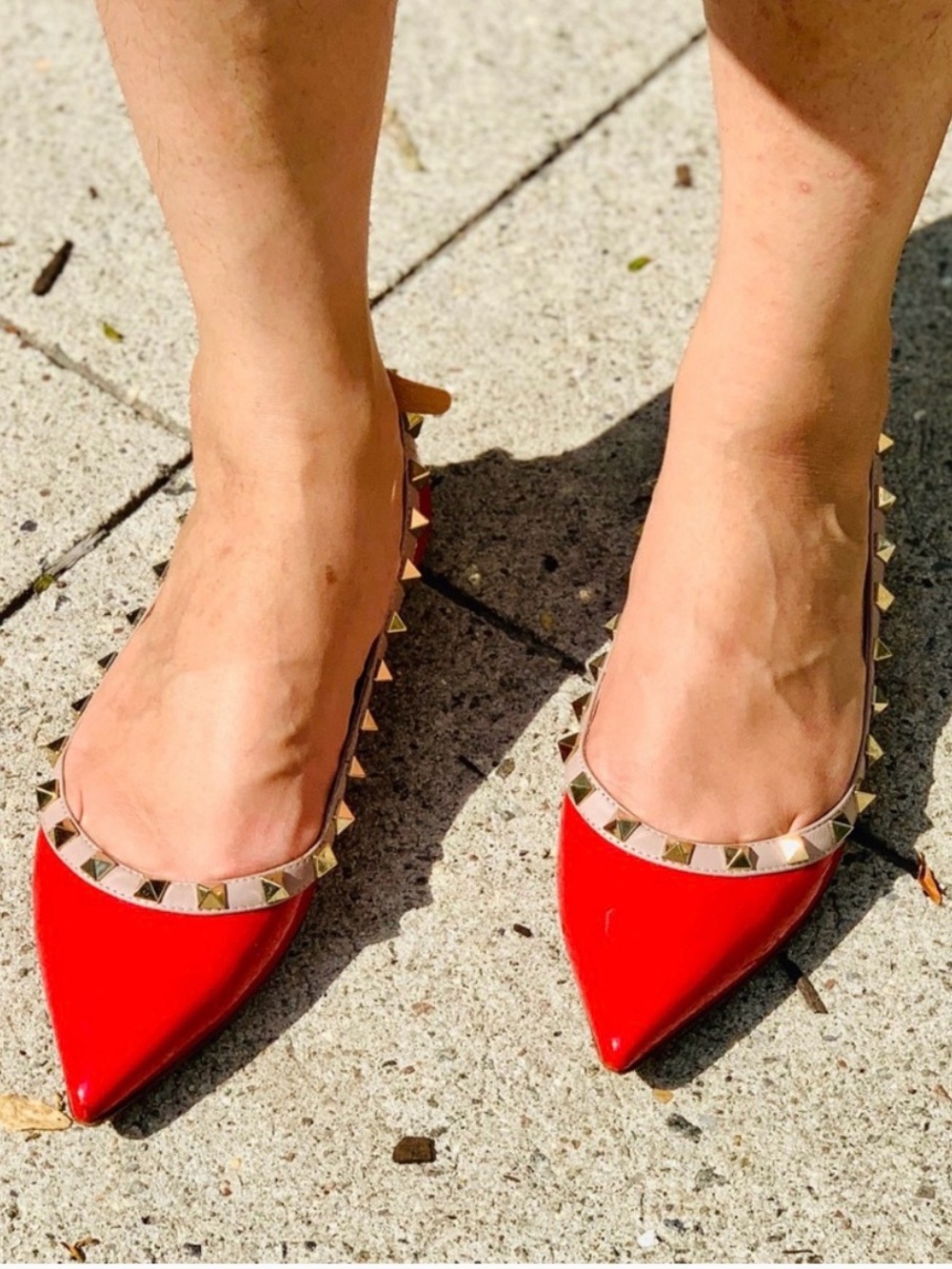 Valentino Patent Rockstud Flats